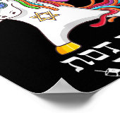 Hanukkah Dabbing Unicorn Not Today Santa Jewnicorn Poster (Hoek)