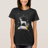 Hanukkah Dalmatian Dog Snow Globe Pajama T-shirt (Voorkant)