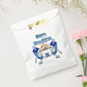 Hanukkah Dancing Dreidels en Jelly Doughnuts Bedankzakje (Gezegeld)