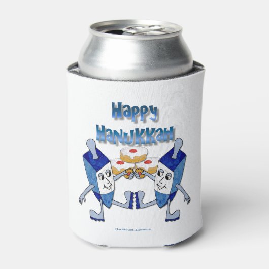 Hanukkah Dancing Dreidels en Jelly Doughnuts Blikjeskoeler (Blikje Voorkant)