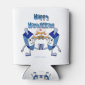 Hanukkah Dancing Dreidels en Jelly Doughnuts Blikjeskoeler (Achterkant)