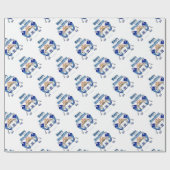 Hanukkah Dancing Dreidels en Jelly Doughnuts Cadeaupapier (Vlak)