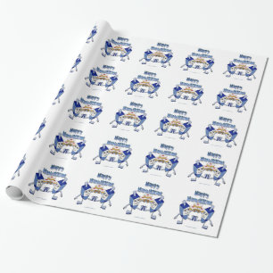 Hanukkah Dancing Dreidels en Jelly Doughnuts Cadeaupapier