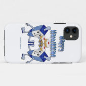 Hanukkah Dancing Dreidels en Jelly Doughnuts Case-Mate iPhone Case (Achterkant (horizontaal))