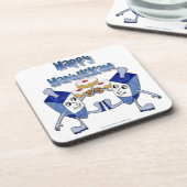 Hanukkah Dancing Dreidels en Jelly Doughnuts Drankjes Onderzetter (Linkerzijde)