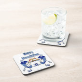 Hanukkah Dancing Dreidels en Jelly Doughnuts Drankjes Onderzetter (Rechterzijde)