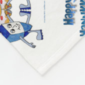 Hanukkah Dancing Dreidels en Jelly Doughnuts Fleece Deken (Hoek)
