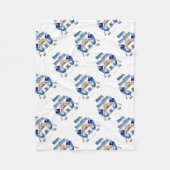 Hanukkah Dancing Dreidels en Jelly Doughnuts Fleece Deken (Voorkant)