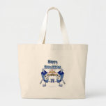 Hanukkah Dancing Dreidels en Jelly Doughnuts Grote Tote Bag<br><div class="desc">U bekijkt het Lee Hiller Design Collectie van Home en Kantoor Decor,  Apparel,  Gifts en Collectibles. De Design zijn onder meer Lee Hiller Photography en Mixed Media Digital Art Collectie. Je kunt haar Natuur fotografie uitzichten op http://HikeOurPlanet.com/ en haar wandelende blog volgen in Hot Springs National Park.</div>