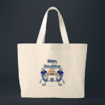 Hanukkah Dancing Dreidels en Jelly Doughnuts Grote Tote Bag<br><div class="desc">U bekijkt het Lee Hiller Design Collectie van Home en Kantoor Decor,  Apparel,  Gifts en Collectibles. De Design zijn onder meer Lee Hiller Photography en Mixed Media Digital Art Collectie. Je kunt haar Natuur fotografie uitzichten op http://HikeOurPlanet.com/ en haar wandelende blog volgen in Hot Springs National Park.</div>