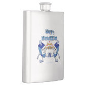 Hanukkah Dancing Dreidels en Jelly Doughnuts Heupfles (Rechts)