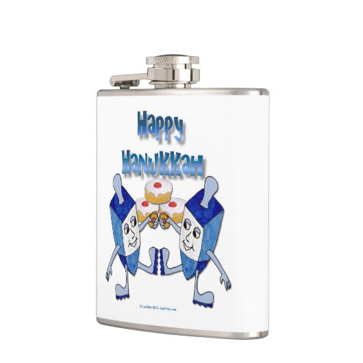 Hanukkah Dancing Dreidels en Jelly Doughnuts Heupfles (Links)