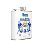 Hanukkah Dancing Dreidels en Jelly Doughnuts Heupfles (Rechts)