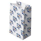 Hanukkah Dancing Dreidels en Jelly Doughnuts Klein Cadeauzakje (Achterkant Gekanteld)