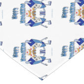 Hanukkah Dancing Dreidels en Jelly Doughnuts Korte Tafelloper (Hoek)