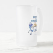 Hanukkah Dancing Dreidels en Jelly Doughnuts Matglas Bierpul (Voorkant rechts)