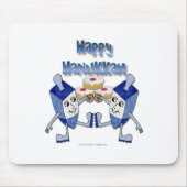 Hanukkah Dancing Dreidels en Jelly Doughnuts Muismat (Voorkant)