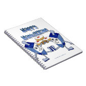 Hanukkah Dancing Dreidels en Jelly Doughnuts Notitieboek (Rechterzijde)