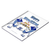 Hanukkah Dancing Dreidels en Jelly Doughnuts Notitieboek (Linkerzijde)