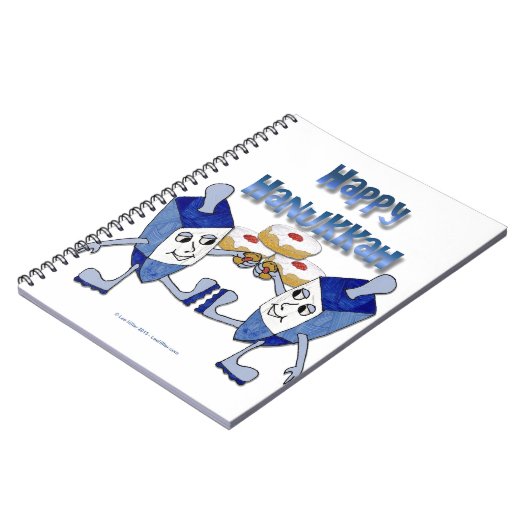 Hanukkah Dancing Dreidels en Jelly Doughnuts Notitieboek (Linkerzijde)