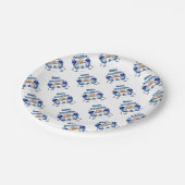 Hanukkah Dancing Dreidels en Jelly Doughnuts Papieren Bordje (Gekanteld)