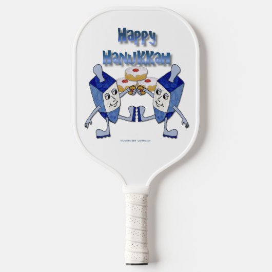 Hanukkah Dancing Dreidels en Jelly Doughnuts Pickleball Paddle (Voorkant)