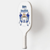 Hanukkah Dancing Dreidels en Jelly Doughnuts Pickleball Paddle (Links)