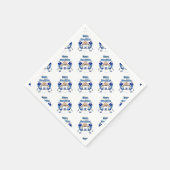 Hanukkah Dancing Dreidels en Jelly Doughnuts Servetten (Hoek)