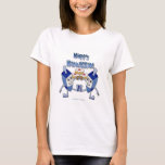 Hanukkah Dancing Dreidels en Jelly Doughnuts T-shirt<br><div class="desc">U bekijkt het Lee Hiller Design Collectie van Home en Kantoor Decor,  Apparel,  Gifts en Collectibles. De Design zijn onder meer Lee Hiller Photography en Mixed Media Digital Art Collectie. Je kunt haar Natuur fotografie uitzichten op http://HikeOurPlanet.com/ en haar wandelende blog volgen in Hot Springs National Park.</div>