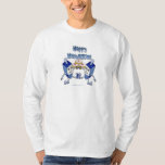 Hanukkah Dancing Dreidels en Jelly Doughnuts T-shirt<br><div class="desc">U bekijkt het Lee Hiller Design Collectie van Home en Kantoor Decor,  Apparel,  Gifts en Collectibles. De Design zijn onder meer Lee Hiller Photography en Mixed Media Digital Art Collectie. Je kunt haar Natuur fotografie uitzichten op http://HikeOurPlanet.com/ en haar wandelende blog volgen in Hot Springs National Park.</div>