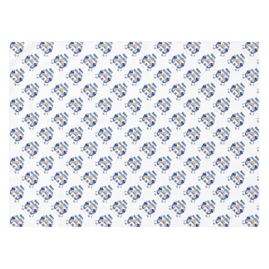 Hanukkah Dancing Dreidels en Jelly Doughnuts Tafelkleed (Voorkant (Horizontaal))