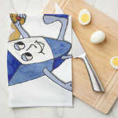 Hanukkah Dancing Dreidels en Jelly Doughnuts Theedoek (Quarter Fold)