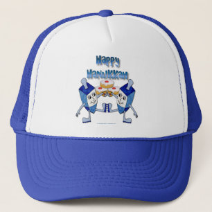 Hanukkah Dancing Dreidels en Jelly Doughnuts Trucker Pet
