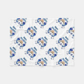 Hanukkah Dansende Dreidels en Gelei Donuts Fleece Deken (Voorkant (Horizontaal))
