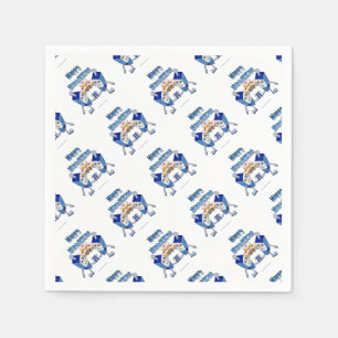 Hanukkah Dansende Dreidels en Gelei Donuts Servetten