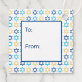 Hanukkah Davidster Favorlabels Van Tot Bedankjes Labels (Achterkant)