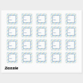 Hanukkah Davidster Vierkante Sticker (Vel)