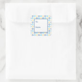 Hanukkah Davidster Vierkante Sticker (Tas)