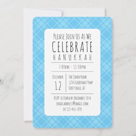 Hanukkah Deer met Tux en Yarmulke Kaart (Achterkant)