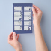 Hanukkah Design 2 Gift Labels op een pagina - 10 D Flyer (Hand)