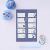 Hanukkah Design 2 Gift Labels op een pagina - 10 D Flyer (Enkel)