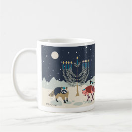 Hanukkah-dieren Menorah Desert Koffiemok