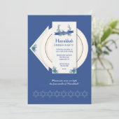 Hanukkah Dinnerparty Uitnodiging (Staand voorkant)