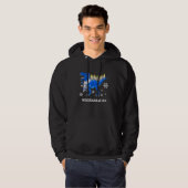 Hanukkah Dinosaur Menorasaurus Rex Dino Chanukah B Hoodie (Voorkant volledig)