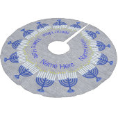 Hanukkah Donkerblauwe Menorah Fun Chrismukkah Kerstboom Rok (Gekanteld)