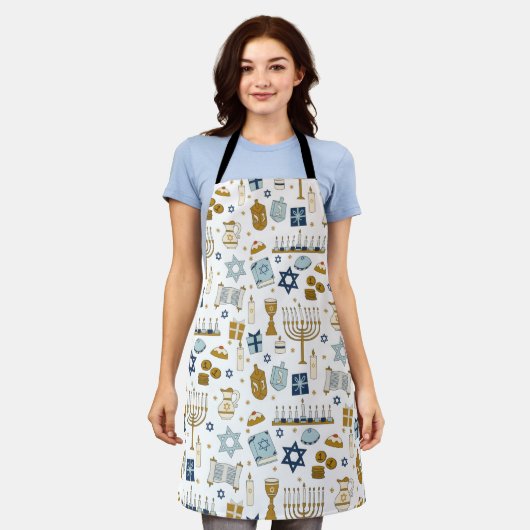 Hanukkah Doodles All-Over Print Schort (Gedragen)