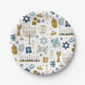 Hanukkah Doodles schattig afgebeeld Bord papier (Voorkant)