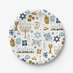 Hanukkah Doodles schattig afgebeeld Bord papier