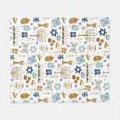 Hanukkah Doodles schattig geïllustreerd met Fleece (Voorkant (Horizontaal))