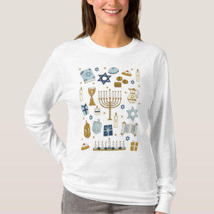 Hanukkah Doodles schattige T-Shirt